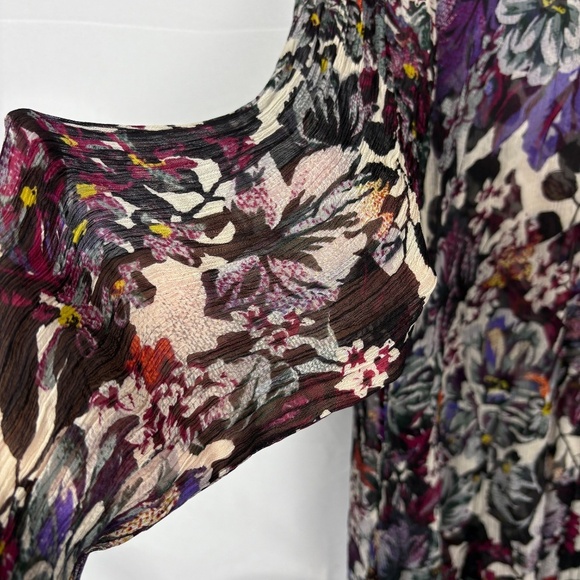 Lucky Brand Women Long Sleeve Tunic Blouse 1X Boho Peasant Festival Fairy Forest - Picture 7 of 11